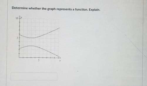 Determine wheter the graph represents a function.Explain.​