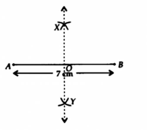 Draw line segment AB - 7cm and bisect it using compass.​