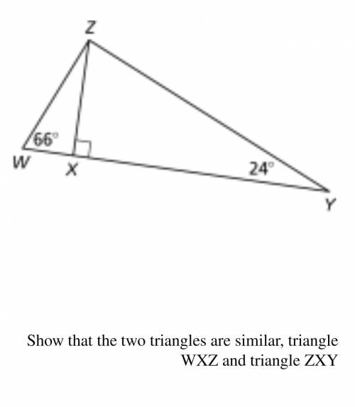 show that the two triangles are similar, please please please help me out, here's your crown if you