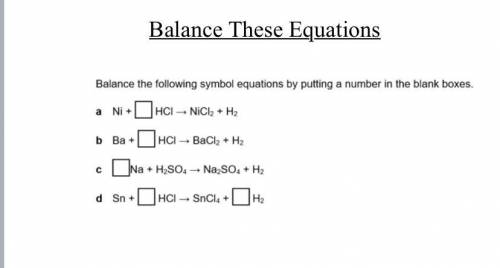 Balance these equations