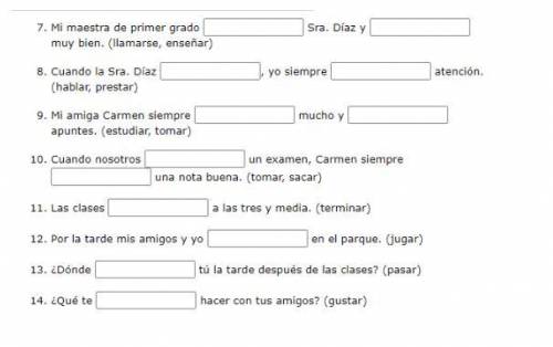 PLEASE HELP IF UR FLUENT IN SPANISHu have to rewrite it in imperfect form
