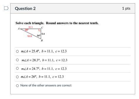 Geometry question multiple choice