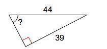 Find the measure of the indicated angle. Round your answer to the nearest degree.