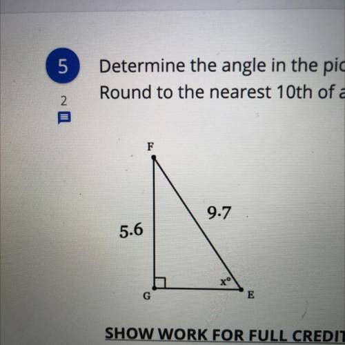 Determine the angle in the picture below. Round to the nearest 10th of a degree.