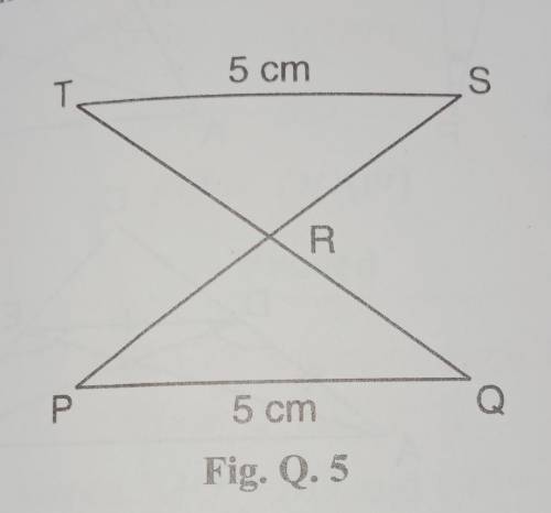 in this figure TS parallelogram p q and t f is equals to PQ prove that the triangle pqr and STR are