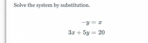 Solve the system by substitution. plzzz help me its a test