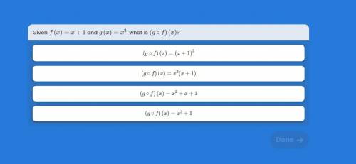 Given F (x) and x= 1 and g (x) x = x2, what is (g o f) (x) ?