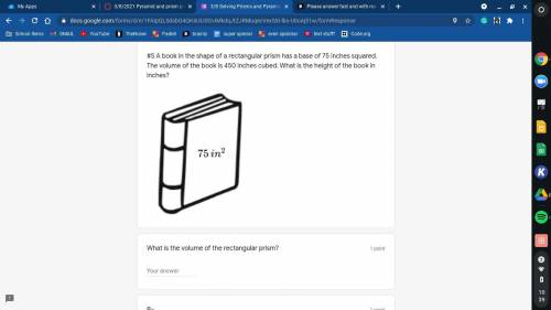 Please answer fast due in 10 minutes

What is the volume of the rectangul