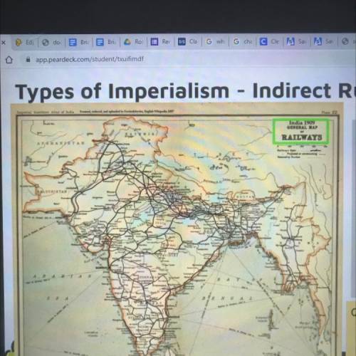 Look at the map to the left, how is

this an example of the British trying
to westernize” India?