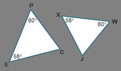 Please Answer ONLY if you KNOW the answer!! ^^

Consider the triangles.What can be concluded about