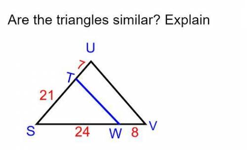 Are The triangles similar ? Explain