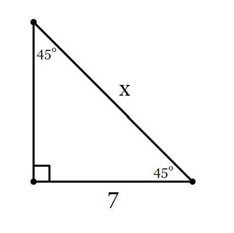 Find the length of side x. If necessary, round to the nearest hundredth.