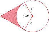 Find the area of the shaded portion.