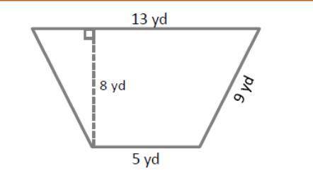 What is the area of this trapezoid?

52.5 yd²
55 yd²
65 yd²
72 yd²