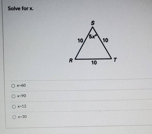 Solve for x. im pretty confused on how to do this i thought it was 60 but i was wrong​