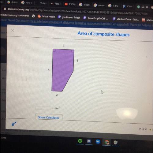 Area of composite shapes!!