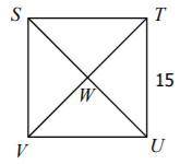 The quadrilateral is a square. Find SU. (Hint: Round to the nearest tenth)