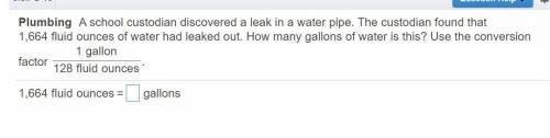 A school custodian discovered a leak in a water pipe. The custodian found that water had leaked out
