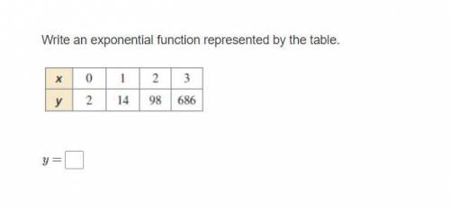(WILL GIVE BRAINLIEST) Write an exponential function represented by the table.