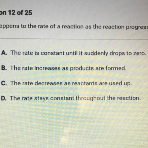 What happens to the rate of a reaction as the reaction progresses?