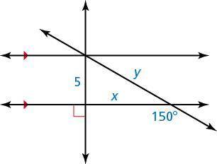 Find the values of x and y, write your answer in simplest form.