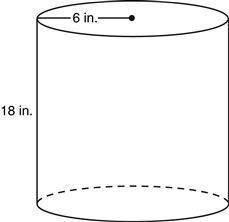 Help me with this pls

Which expression represents the volume of the cylinder in cubic inches?
A n