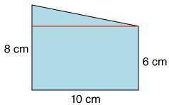 The following figure is made up of a rectangle and a triangle. Find its area.

80 cm2
70 cm2
68 cm