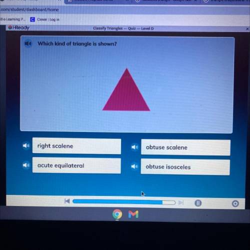 What kind of triangle is shown 
Please help me my minds not working today
