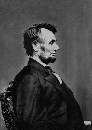 Which explanation uses the most precise language to describe the photograph?

A. 
Abraham Lincoln