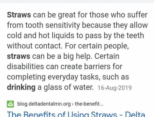 What are the advantages to using plastic straws