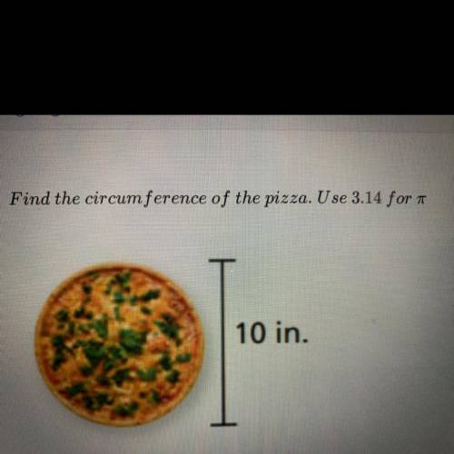 Find the circumference of the pizza