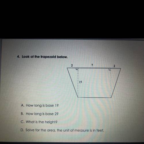 Solve for the area of the trapezoid