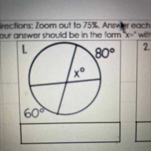 I need help with math hw what does x =