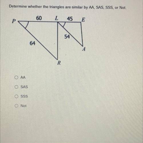 AA, SAS, SSS, or not similar? pls help
