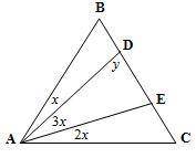 Sat prep find y in equilateral triangle ABC. 
a. 90 b. 70 c. 60 d. 40