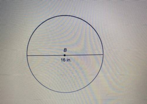 What is the exact circumference of the circle?

O 87 in.
o 16 in.
O 327 in.
O 487 in.
PLZ HURRY IT