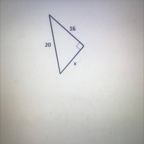Use the Pythagorean theorem to find X