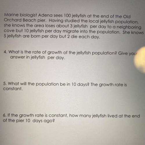GIVING BRAINLEST!!

what is the rate of the growth of the jellyfish population? give your answer i