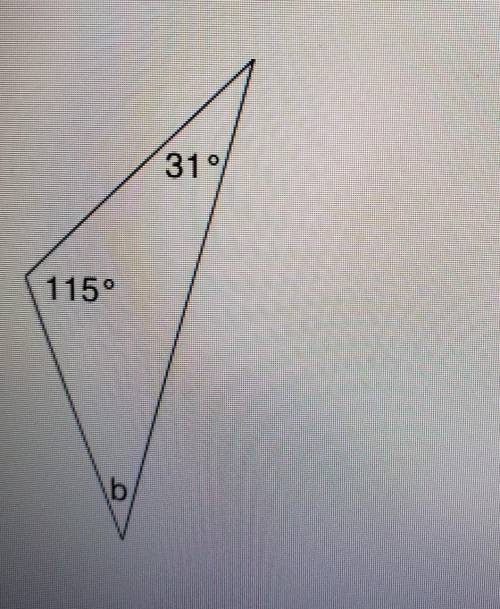 What is the measure of angle b​