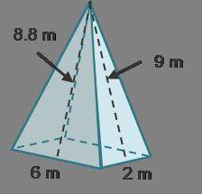 What is the surface area of the rectangular pyramid?