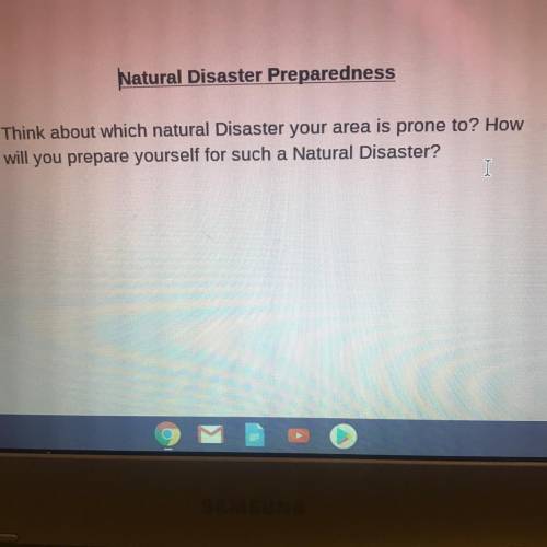 Can someone help me ? I have to do two paragraphs.My natural disaster my are is prone to is hurrica