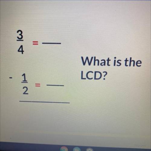 What is the lcd what is the answer