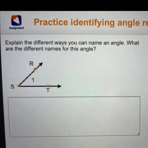 Explain the different ways you can name an angle. What

are the different names for this angle?
SE
