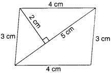 The area of the quadrilateral is:
(a) 10 cm²
(b) 5 cm²
(c) 20 cm²
(d) 15 cm²