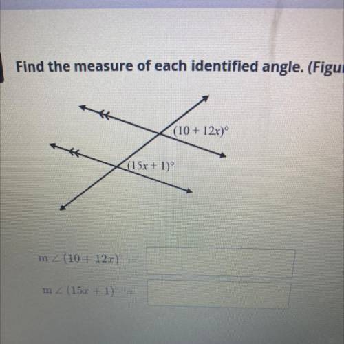 Find the measure of each identified angle