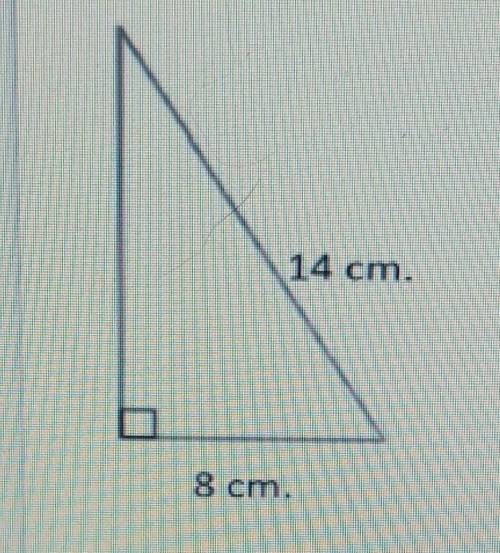 Find the length of a missing side of the triangle around your nearest tenth​