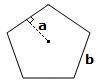 Find the area of the regular pentagon below by using the area formula for triangles.

a = 2 inches