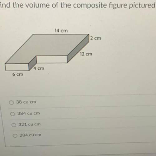 Find the volume of the composite figure pictured below?!?!