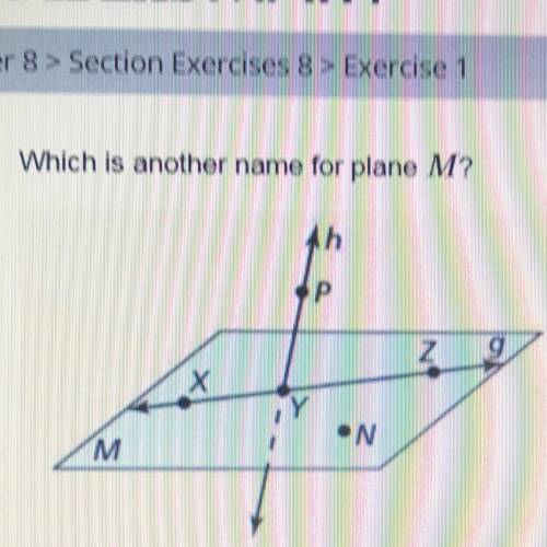 Which IS another name for plane
M?
h
