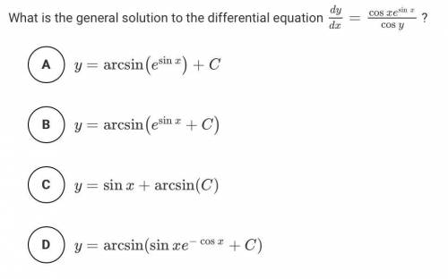 Please help! - What is the general solution to the differential equation...